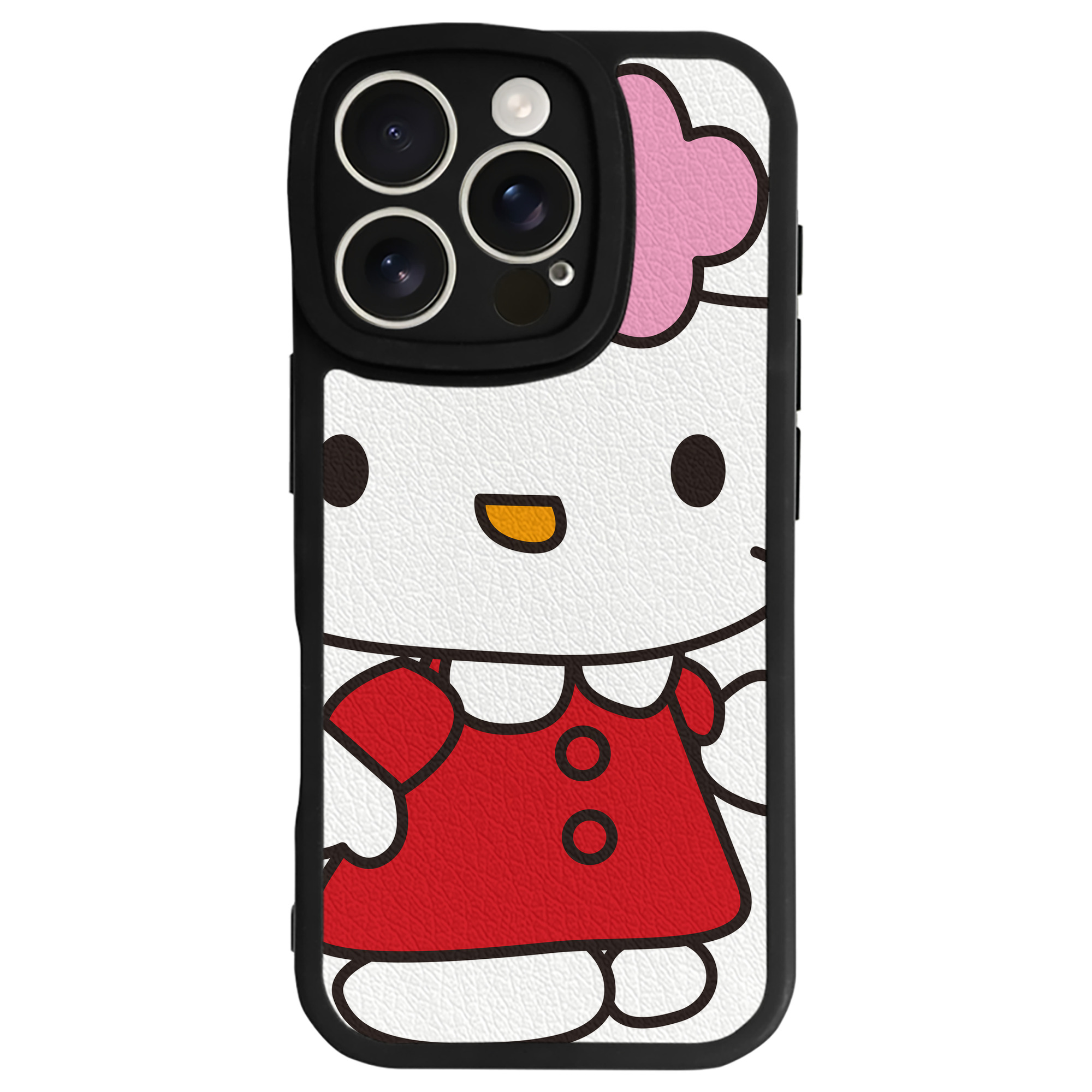 （画像用） Hello Kitty ハローキティ 【iPhone 16シリーズ対応】シリコンスマホケース（レザー調） 材質：シリコン